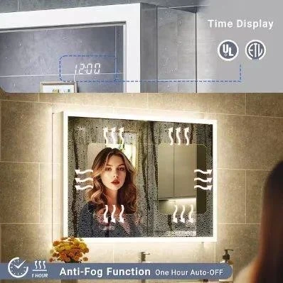 LED Medicine Cabinet with Anti-Fog and Time Display, totally new - photo 2
