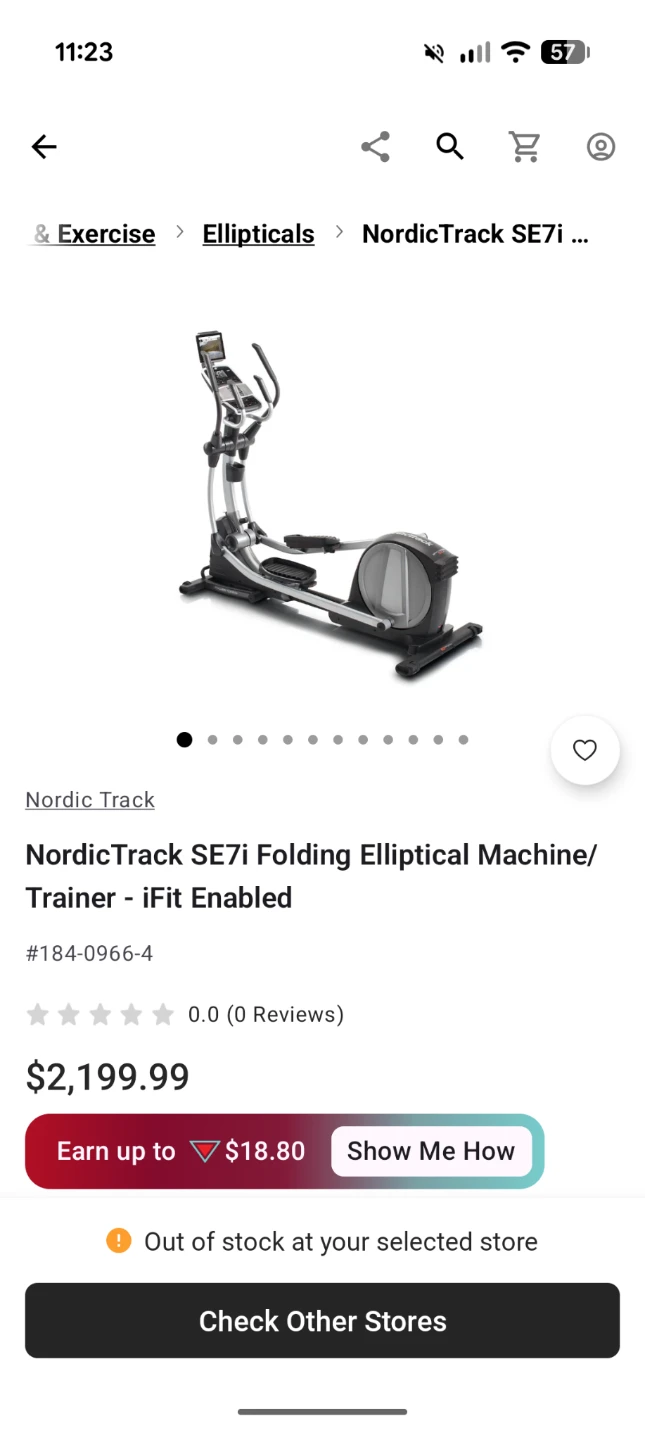 NordicTrack SE7i Folding Elliptical Trainer - photo 2