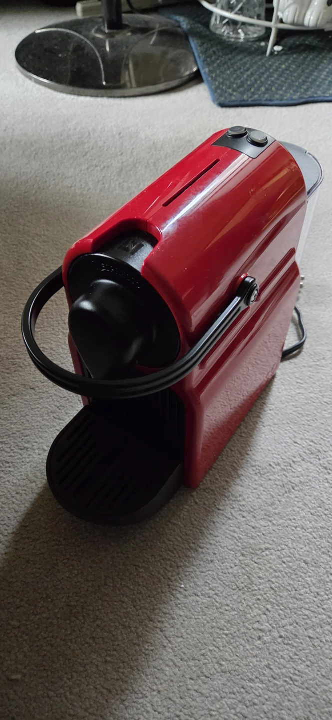 Red Nespresso Coffee Machine