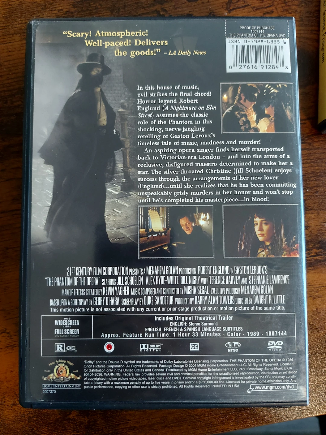 The Phantom of the Opera DVD starring Robert Englund - photo 3