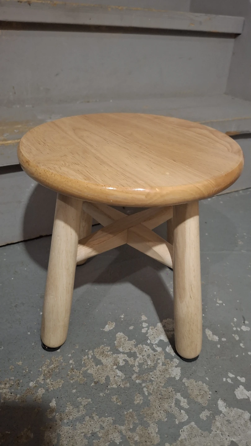 Solid Wooden Round Stool 30cm