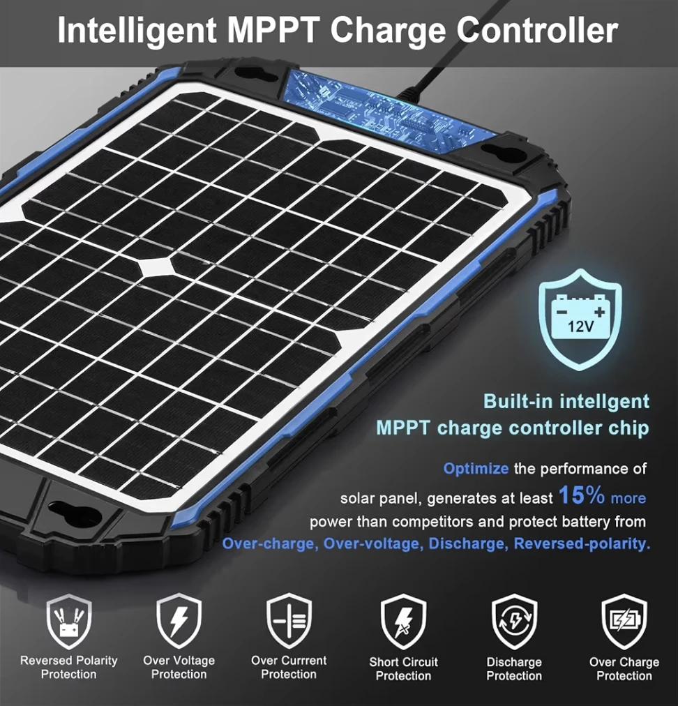 12V Solar Battery Maintainer Charger - photo 4