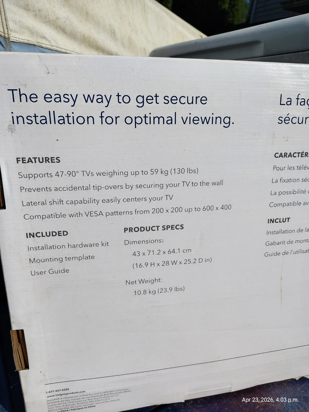47 to 90 Inch TV Full Motion Wall Mount *new* - photo 4