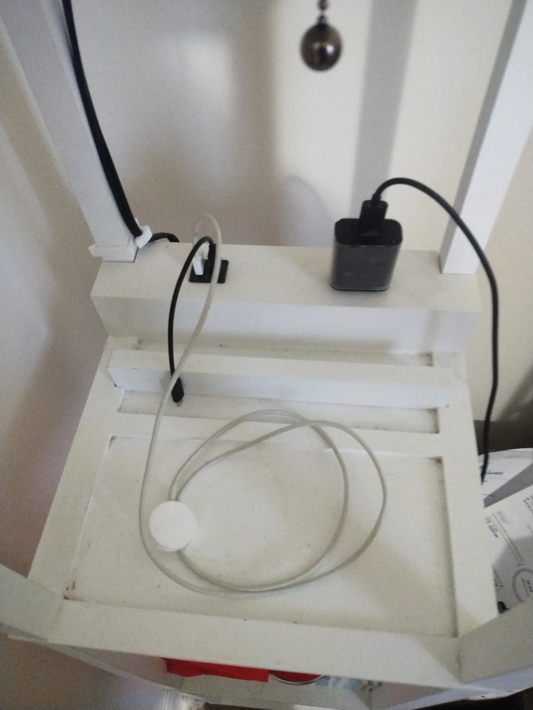 White Square 3 Shade Floor Lamp with 2usb and 1 power point - photo 2