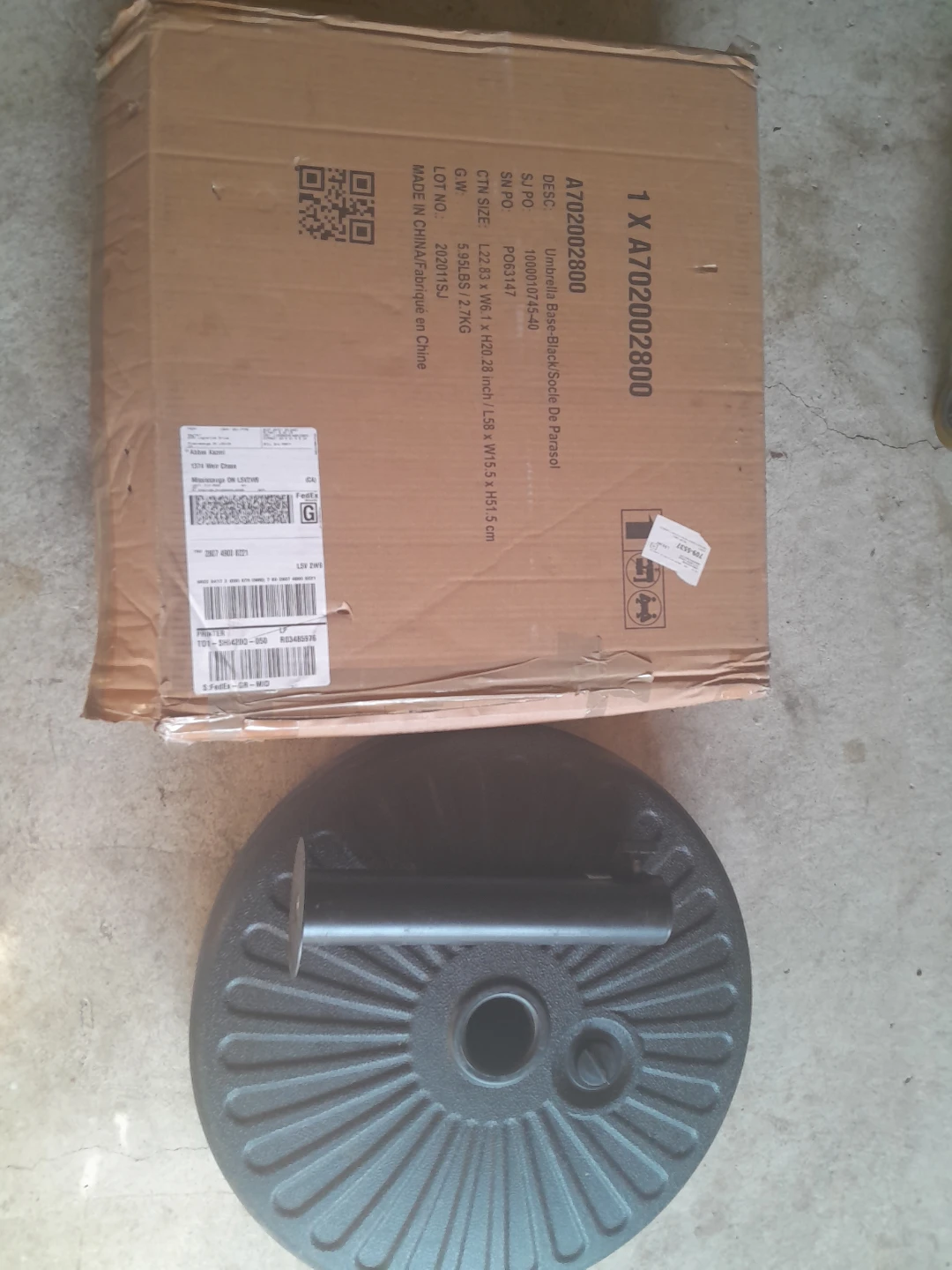Umbrella Base - Black - photo 3