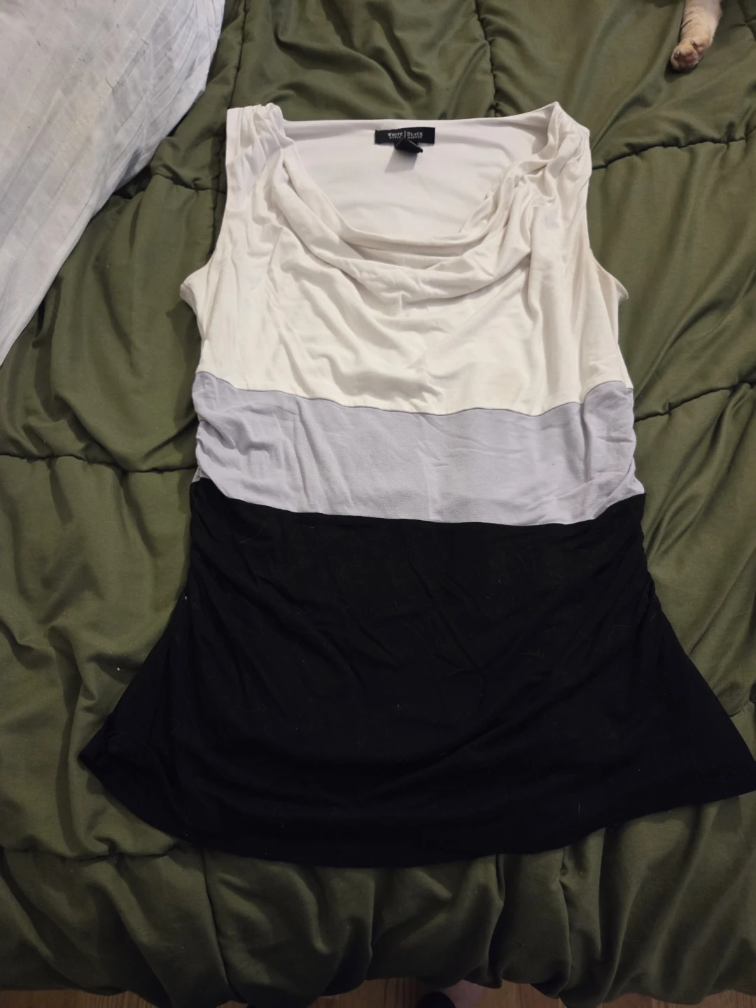 White House Black Market Sleeveless Drape Neck Top