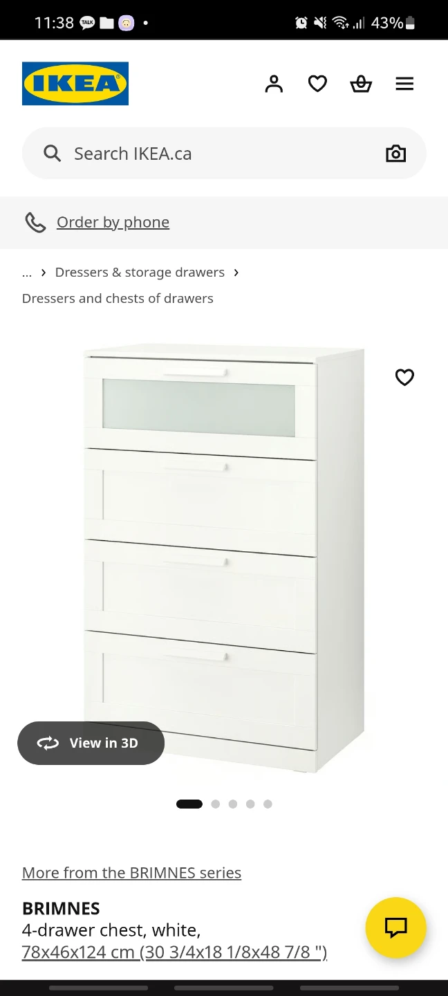IKEA BRIMNES 4-drawer chest, white - photo 3