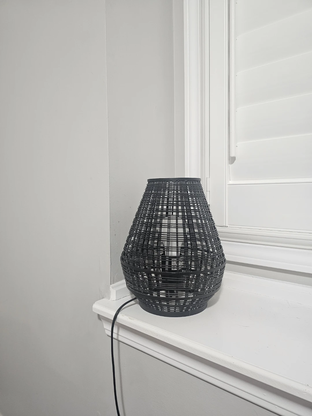 Basket Style Table Lamp - Black - photo 2