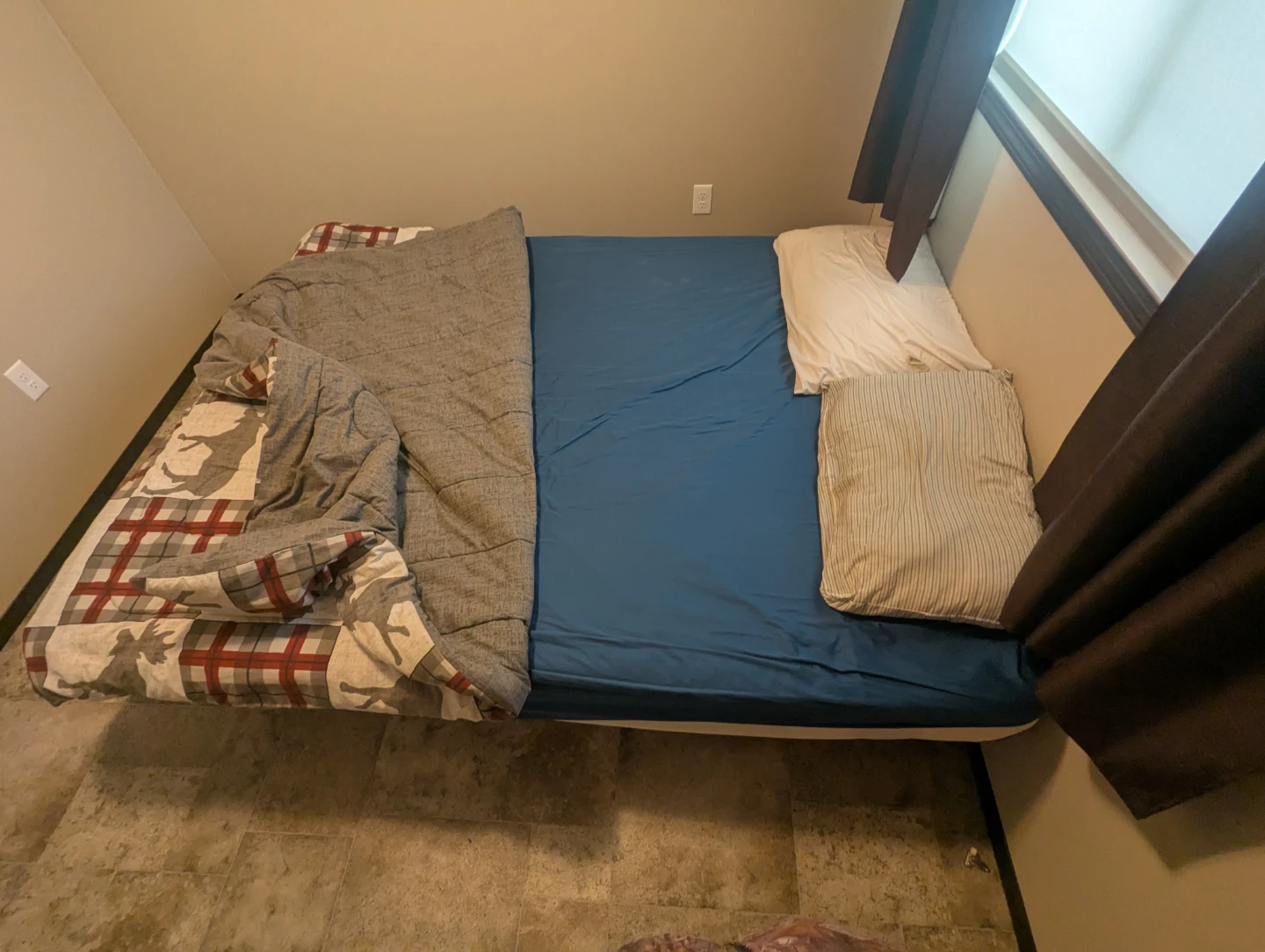 Queen-size bed and frame