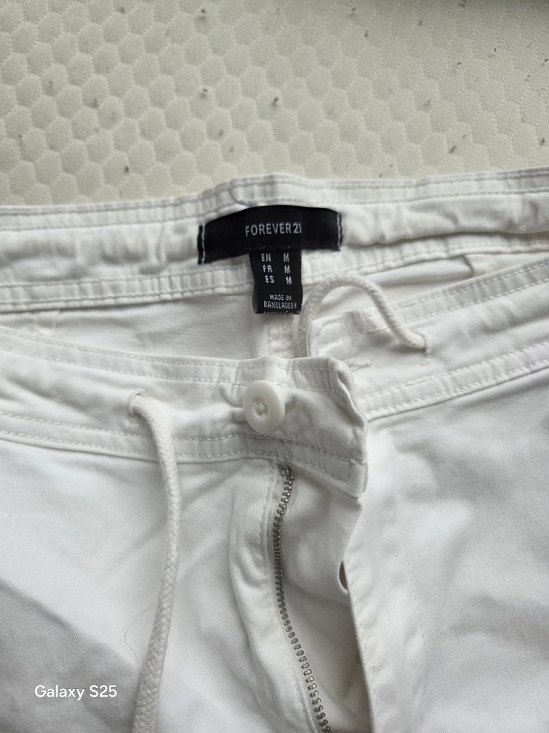 Forever 21 White Cargo Pants