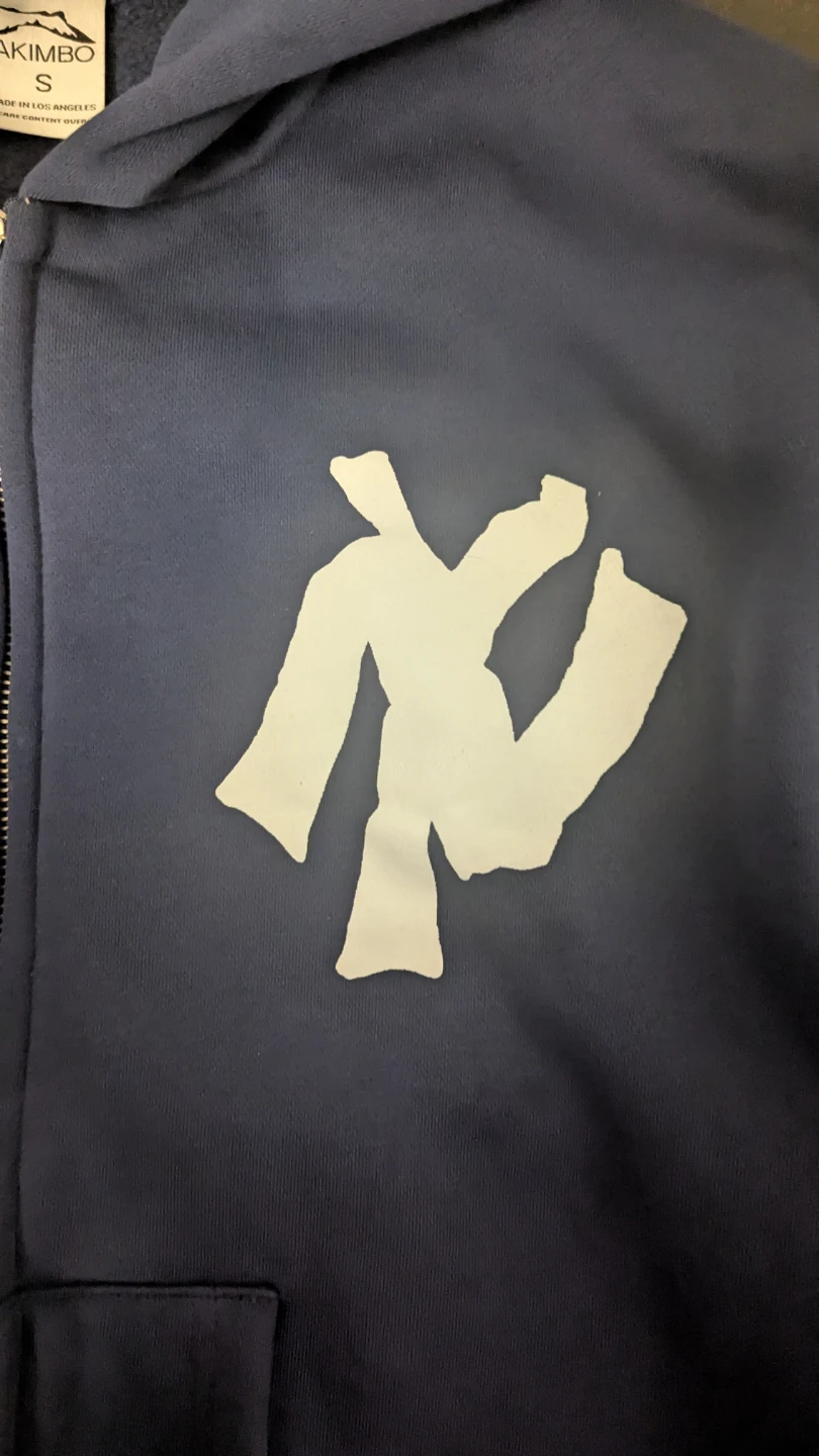 AKIMBO Navy Blue Zip-Up Hoodie - photo 2