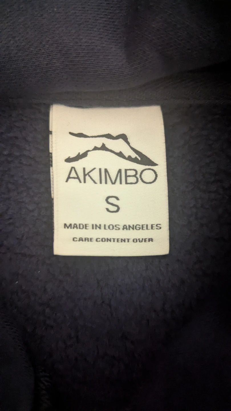 AKIMBO Navy Blue Zip-Up Hoodie - photo 3