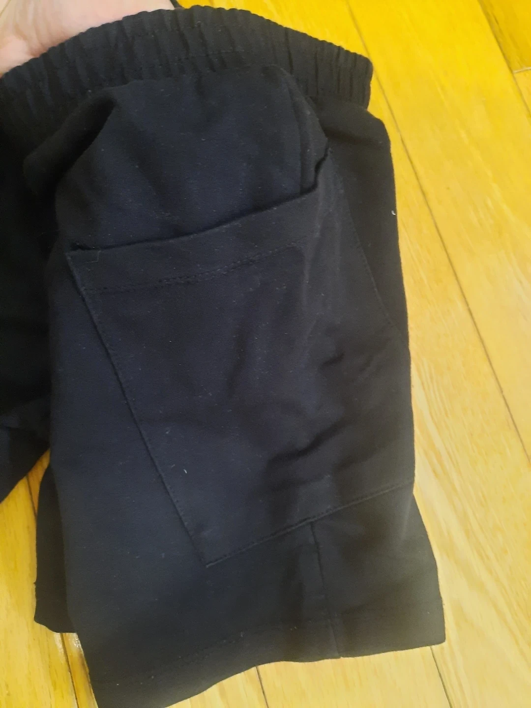 Uniqlo Black Shorts with Yellow Embroidery - photo 3