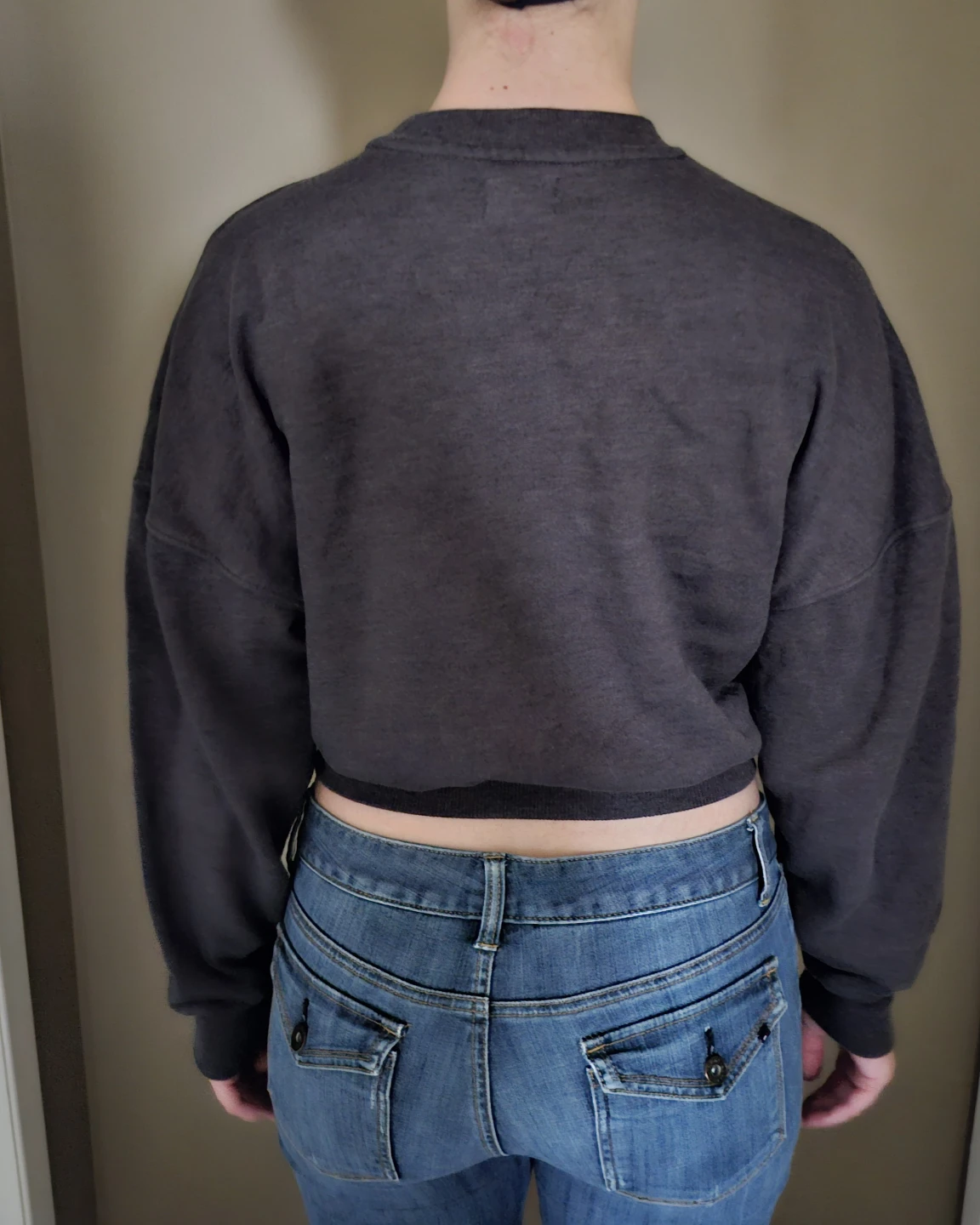 Dark Grey Cropped Sweatshirt - photo 3