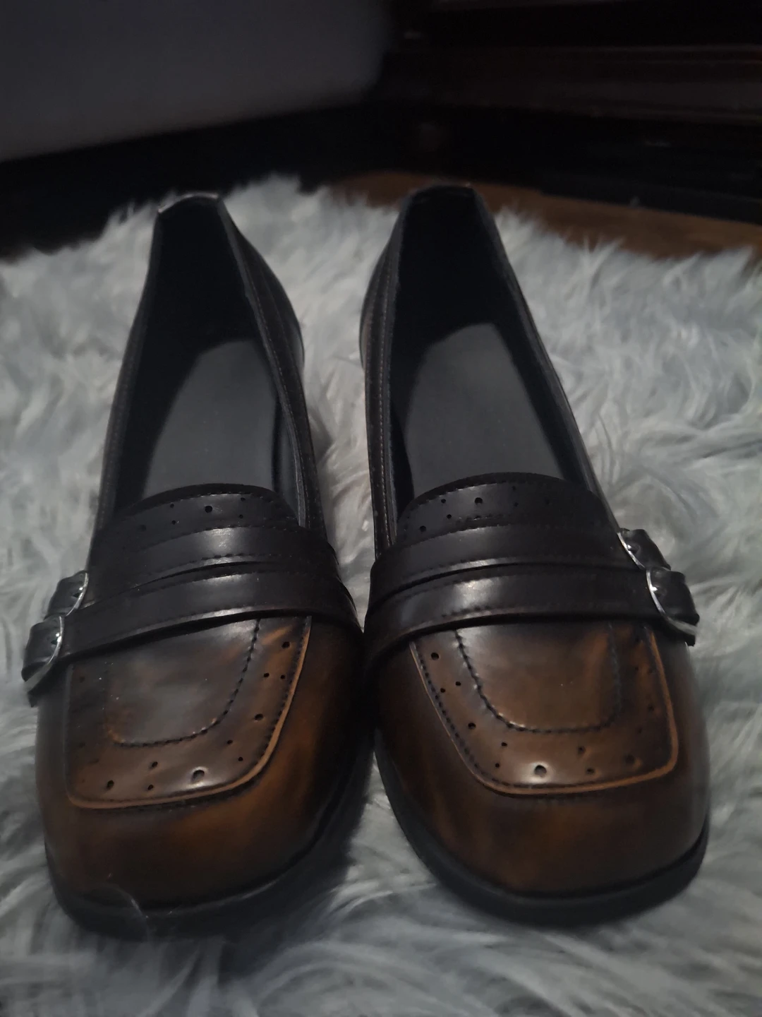 Stylish Brown faux laufers - photo 2