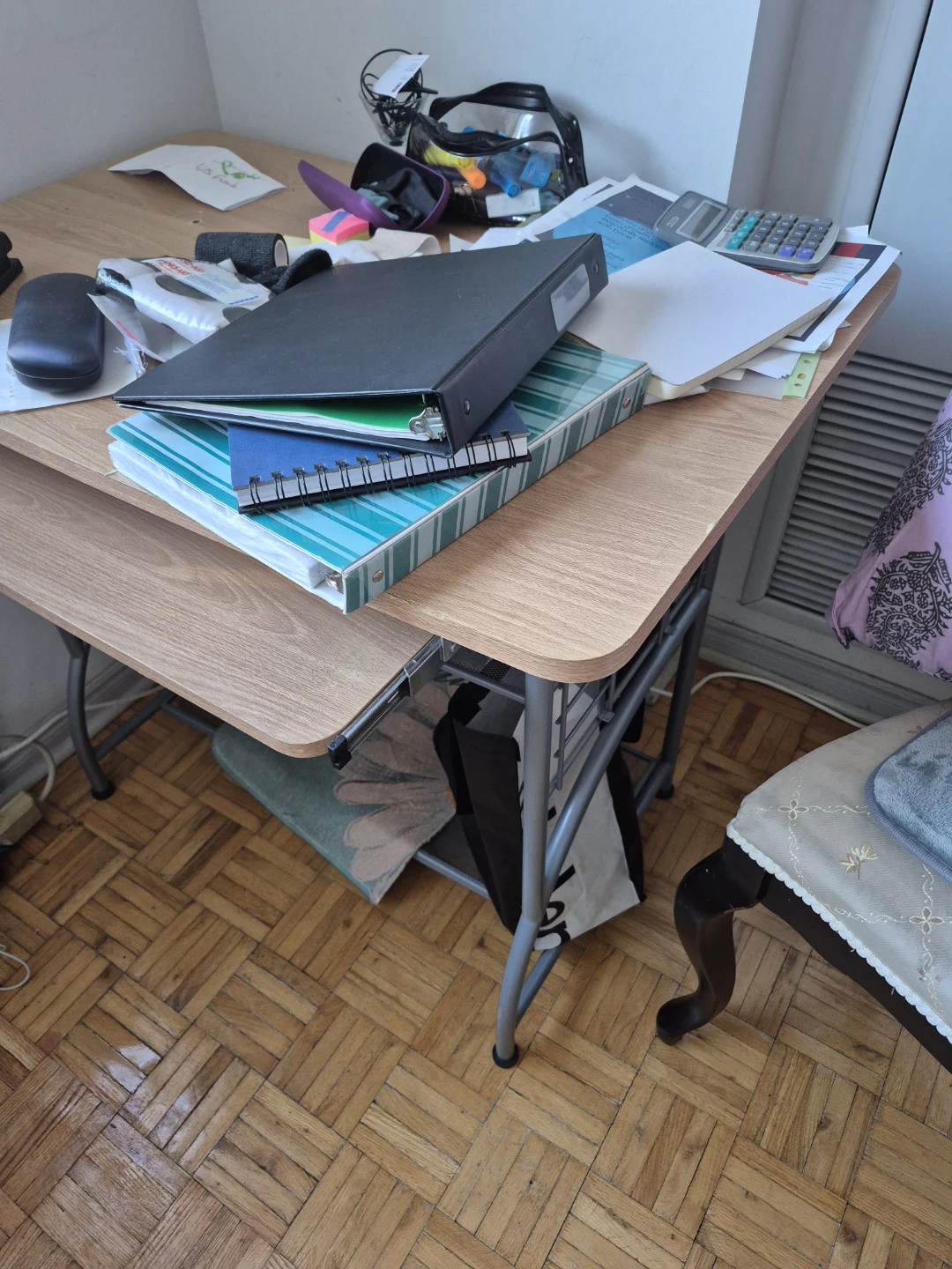 Folding Desk with Pull-Out Keyboard Tray