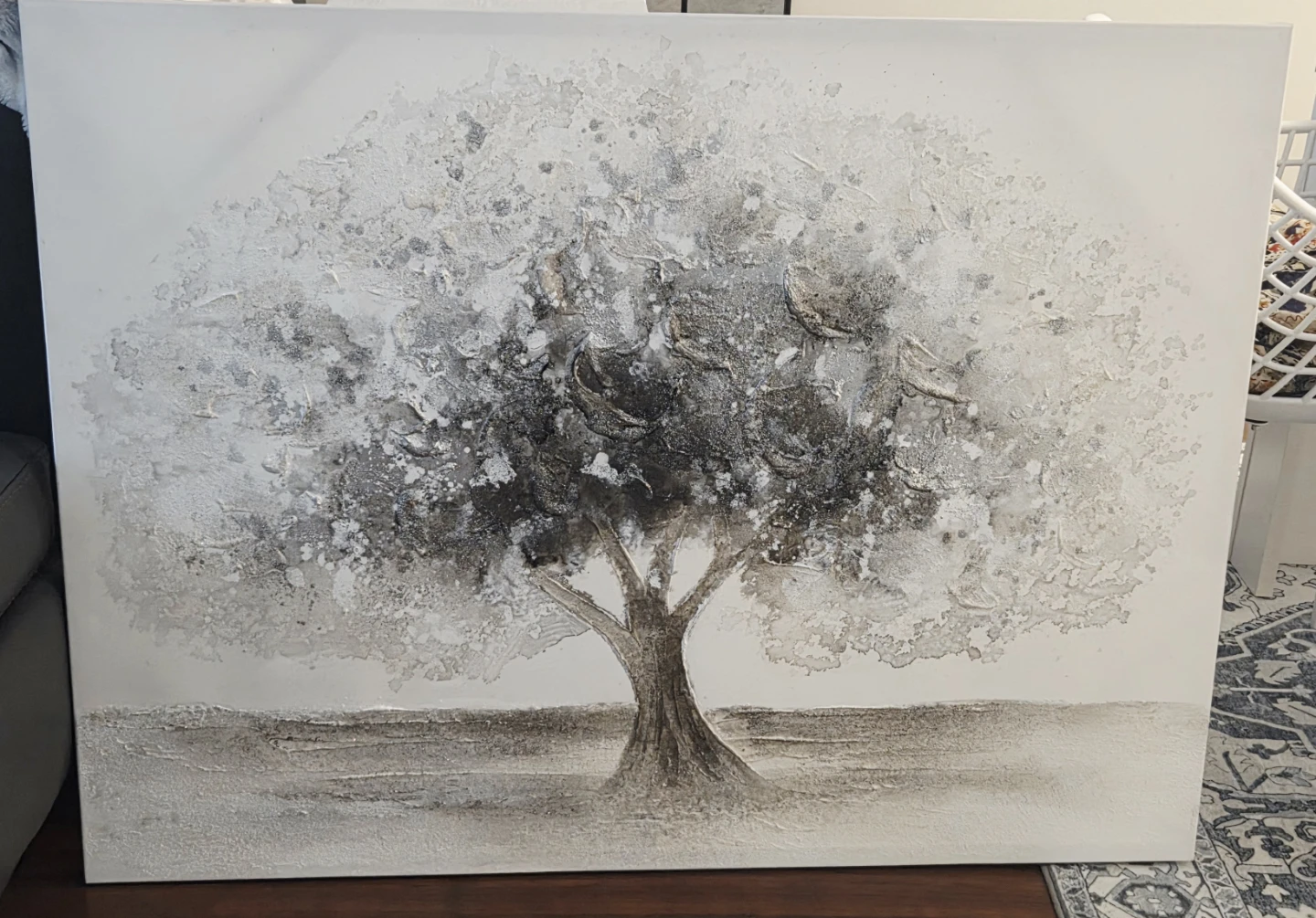 Textured Tree Wall Art Canvas