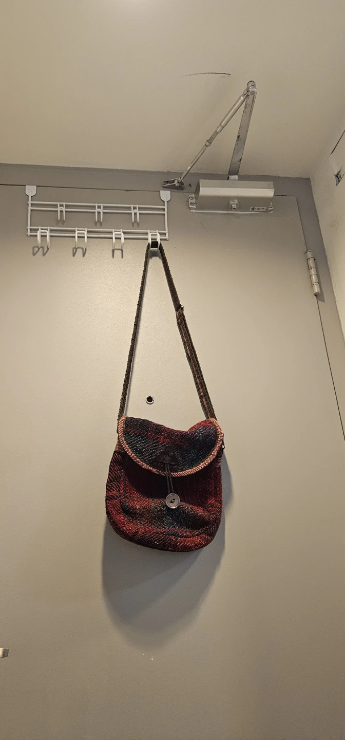 Hobo Bag with Woven Front and Suede