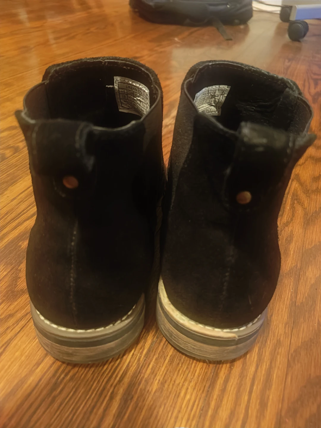 Bruno Marc Black Suede Chelsea Boots - Size 10 - photo 2
