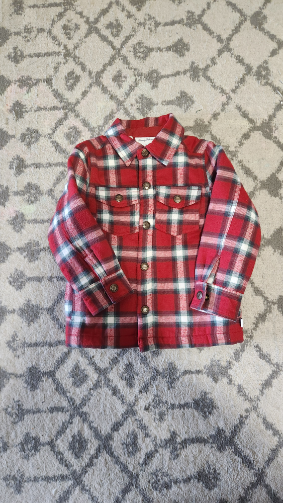 Tommy Bahama Plaid Sherpa Lined Shirt Jacket Boys Size 3T - photo 2