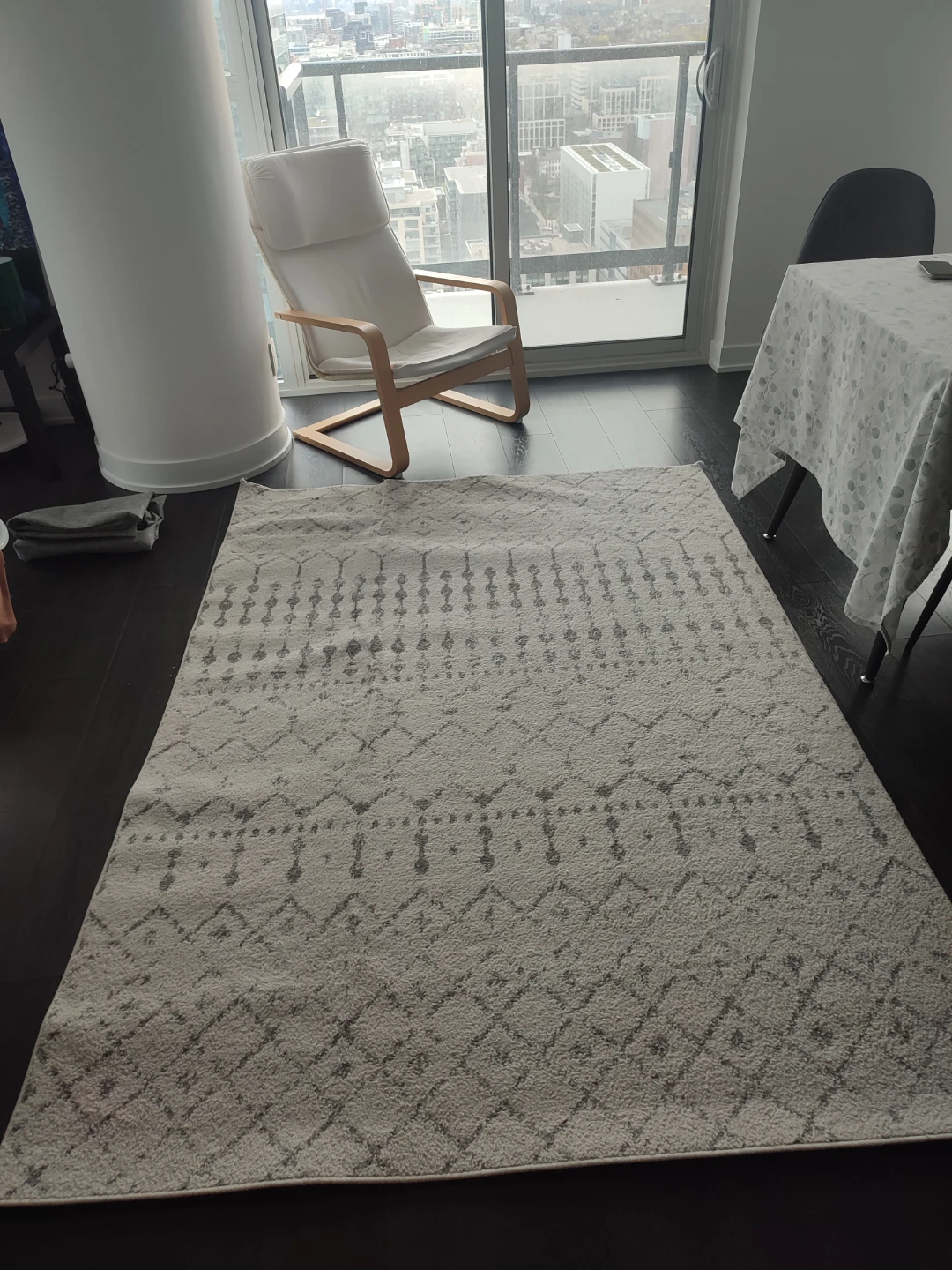 BODRUM Gray Area Rug 5' x 7'5"