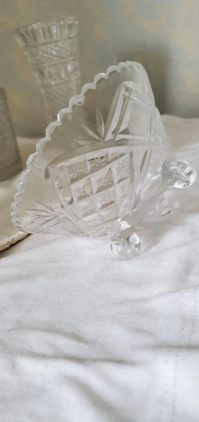 Crystal Glass Candy Dish and Vases Set - photo 5