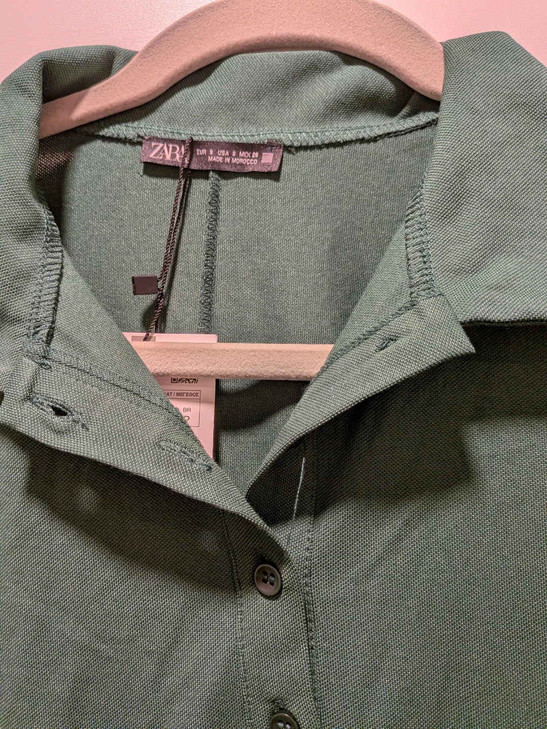 Zara Green Collared Polo Dress Size S - photo 3