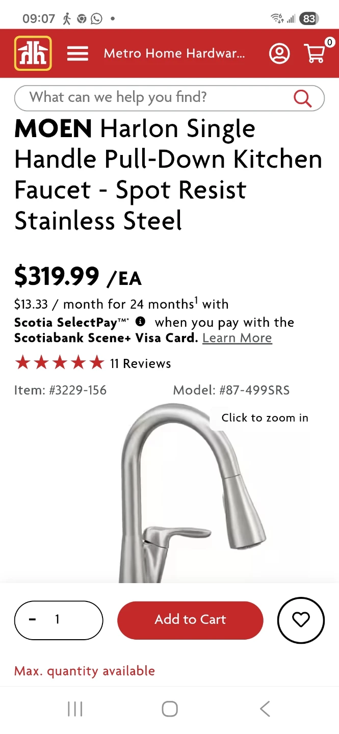 MOEN Harlon Single Handle Pull-Down Kitchen Faucet