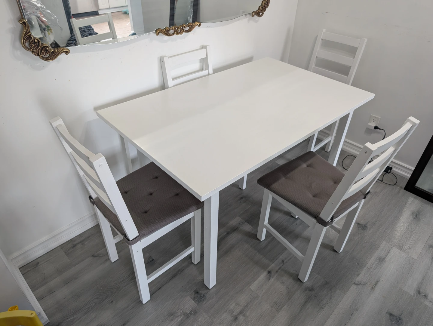 IKEA NÄSINGE / NORDVIKEN Dining Table and 4 Chairs White