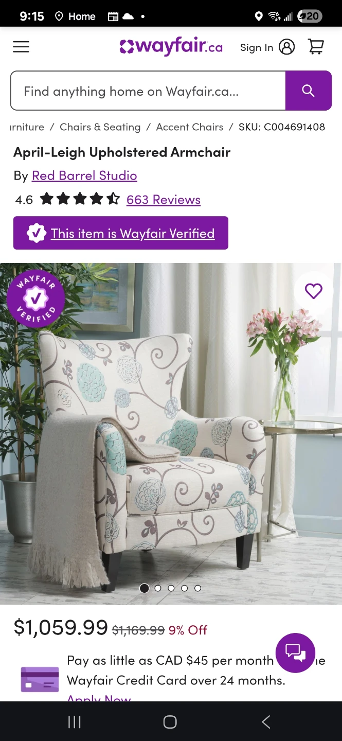 Accent Armchair
