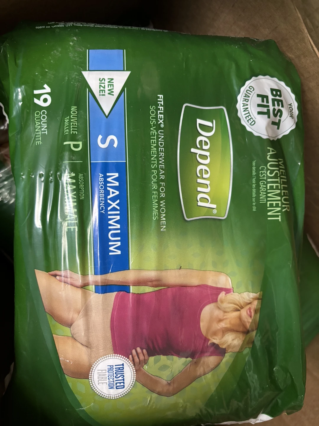 Depend Fit-Flex Underwear for Women Size S, 19 Count