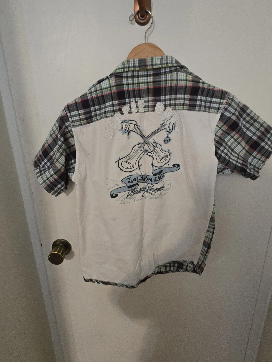 Solog "Hippie Days" Plaid Shirt Size 18 -Small - photo 5