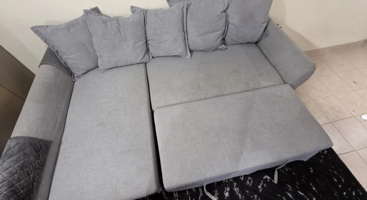 IKEA- Grey Sectional Sofa with Chaise - photo 2