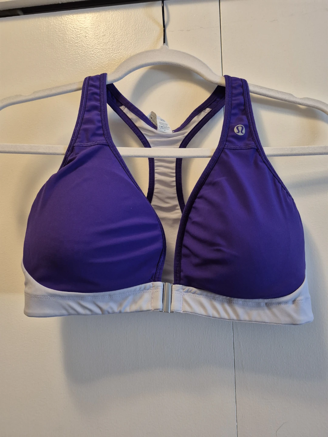 Lululemon Sports Bra Purple/White 36E
