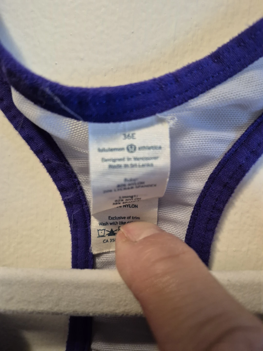 Lululemon Sports Bra Purple/White 36E - photo 2