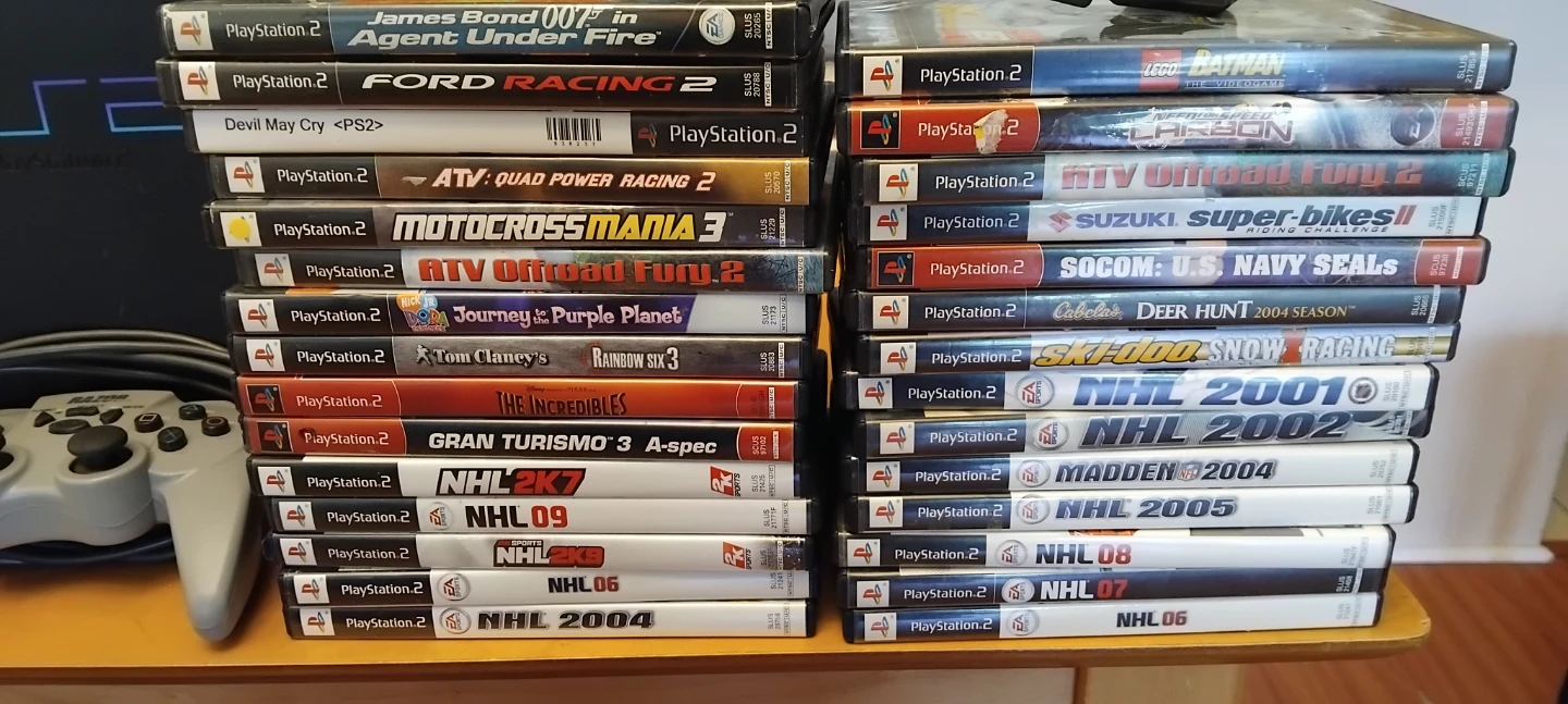 Sony PlayStation 2 Console with 2 Controllers and Games - photo 2