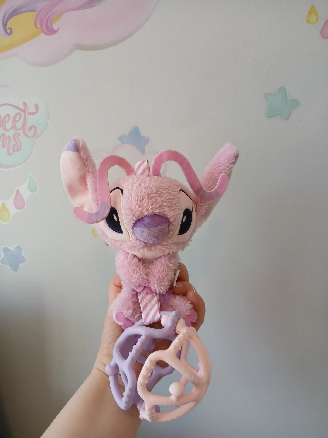 Disney Baby Angel Plush Rattle Toy