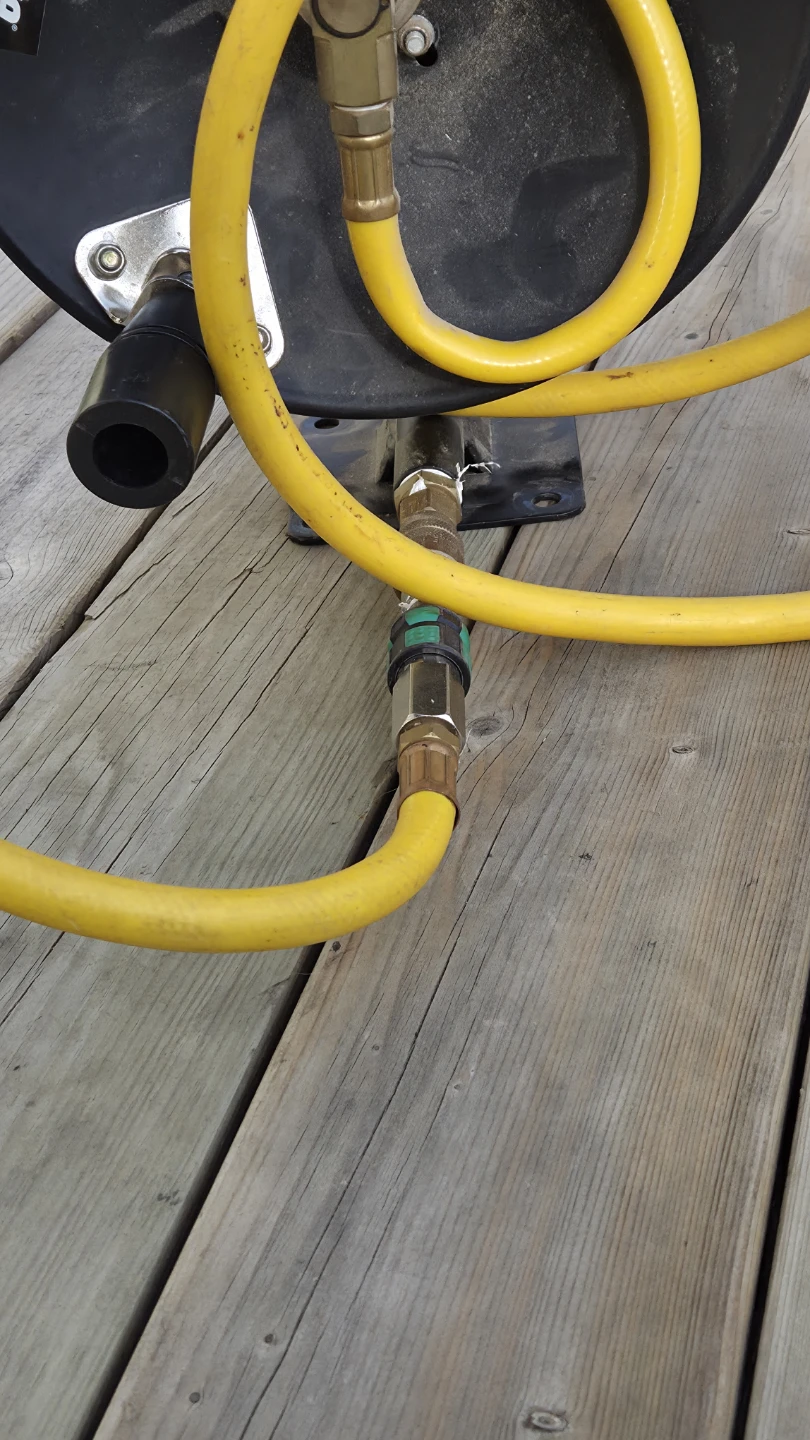 Power-Flow Air Hose Reel with Yellow Hose - photo 2