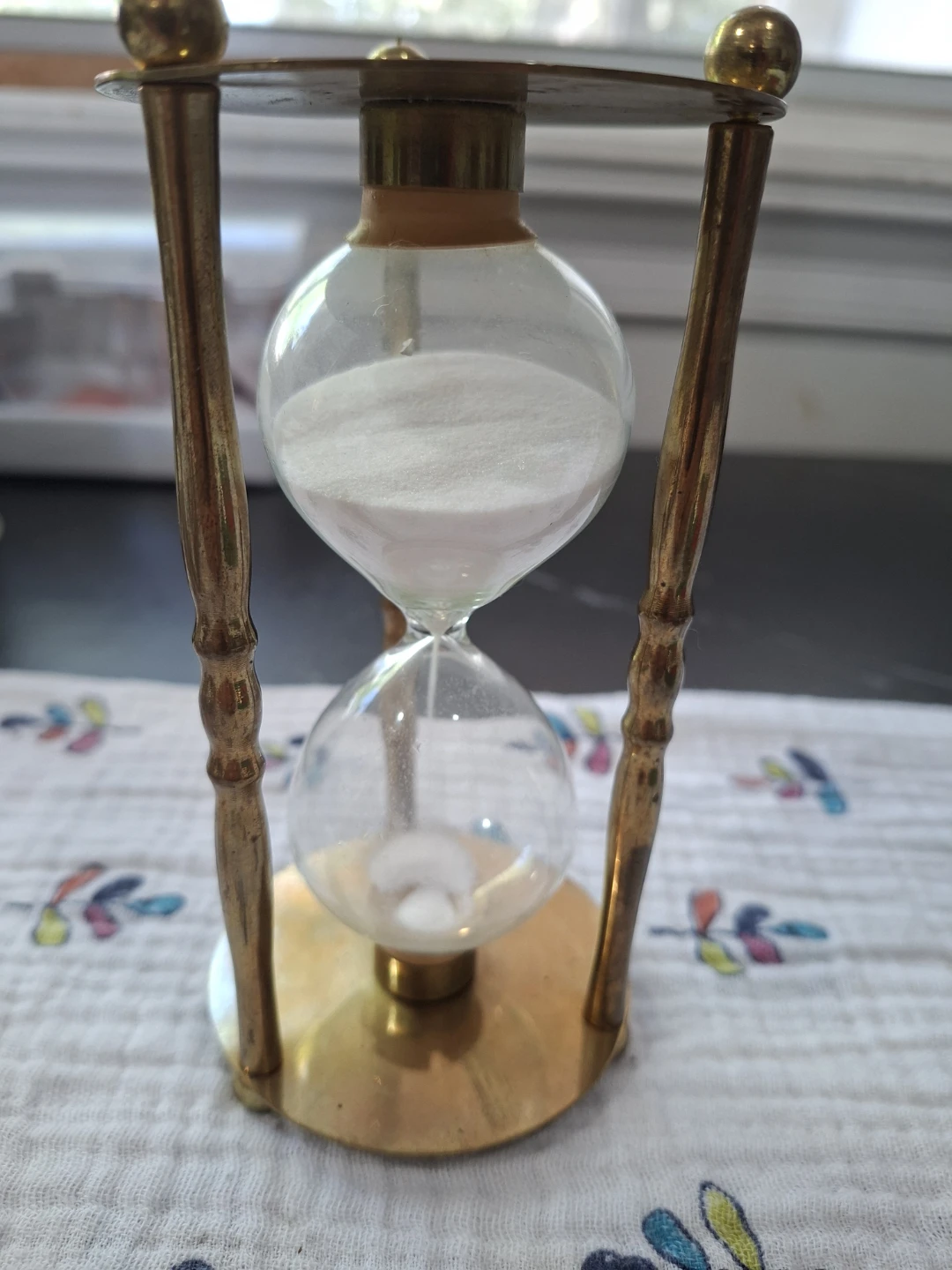 Vintage Brass Hourglass Timer