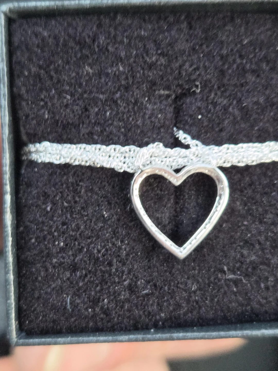 Diamond Heart necklace on sterling silver chain