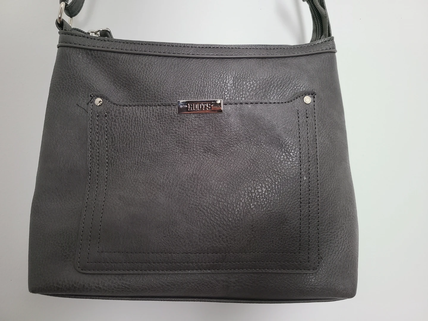 Roots Dark Grey Crossbody Bag