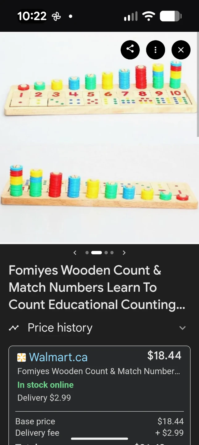 Fomiyes Wooden Count & Match Numbers Educational Toy