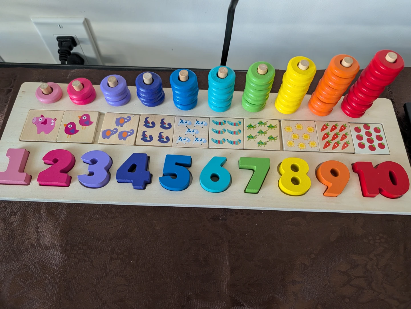 Fomiyes Wooden Count & Match Numbers Educational Toy - photo 2