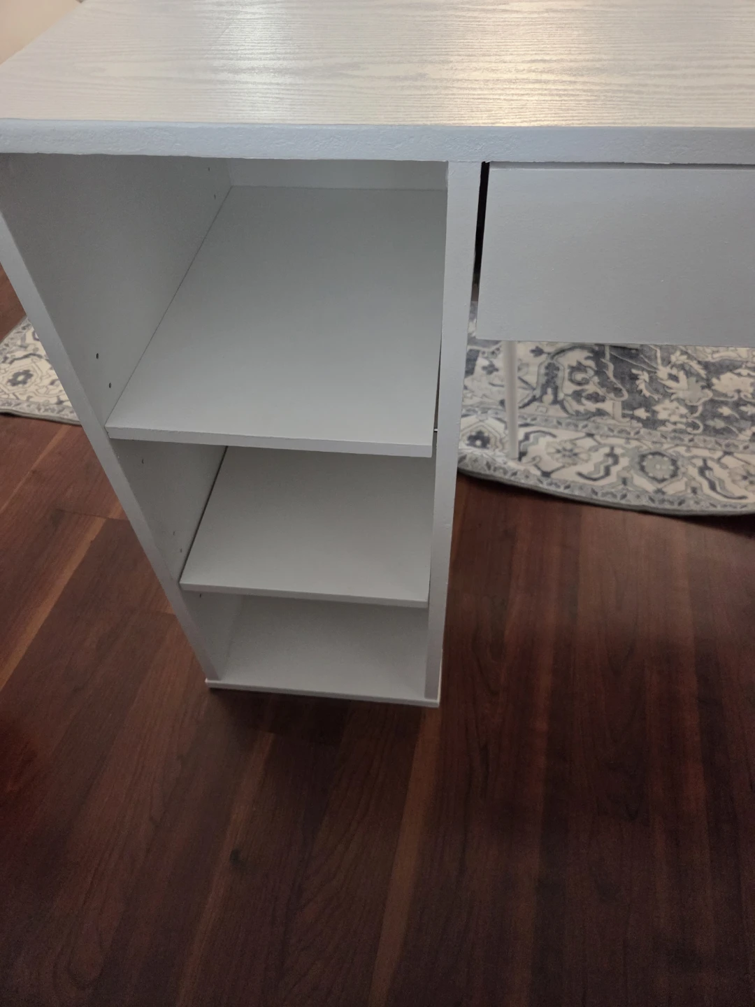 White Desk with Shelves and Drawer - photo 3