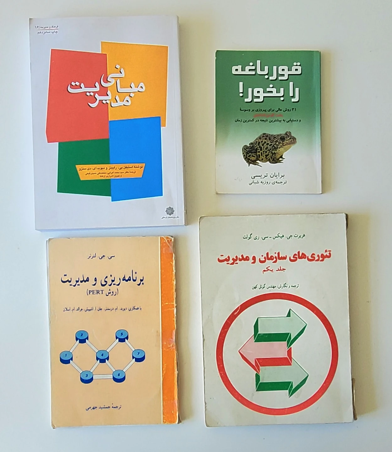 4 Persian Management & Self-Help Books - Brand New & Vintage