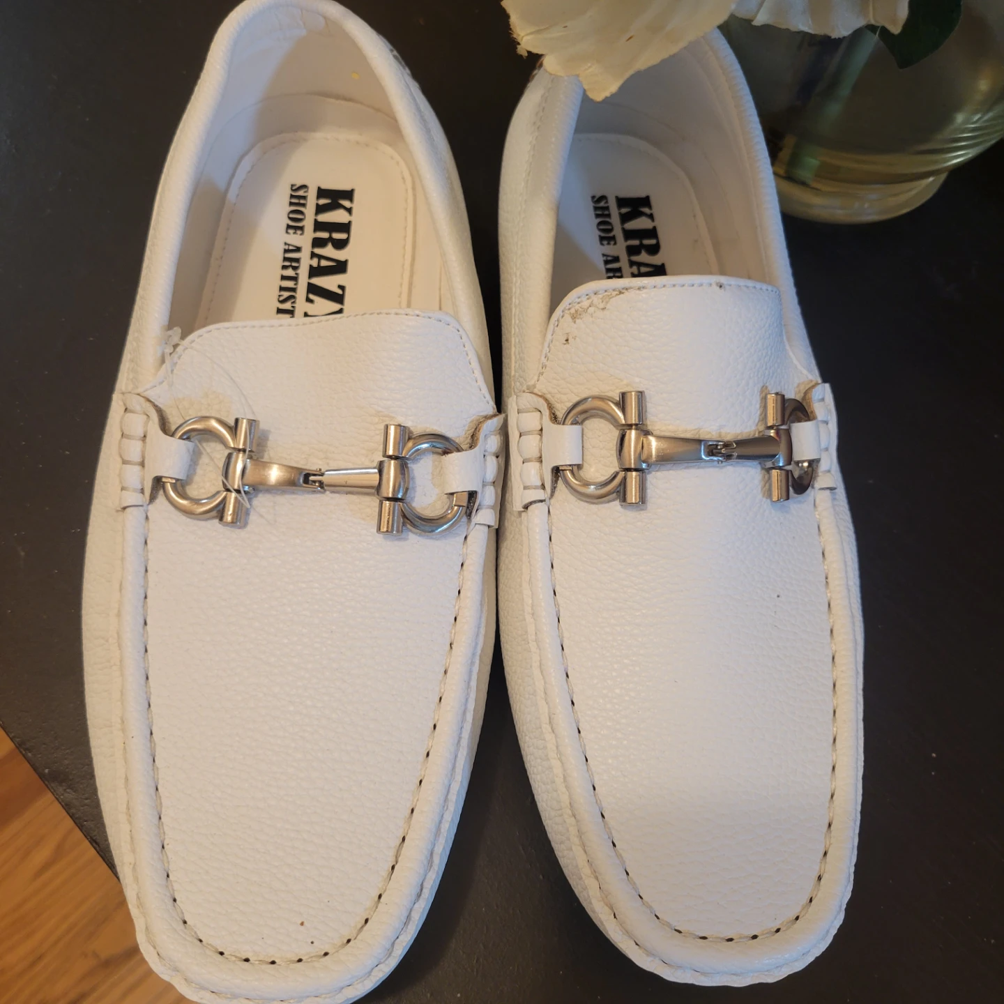 KRAZY SHOE ARTISTS White Loafer Shoes - photo 2