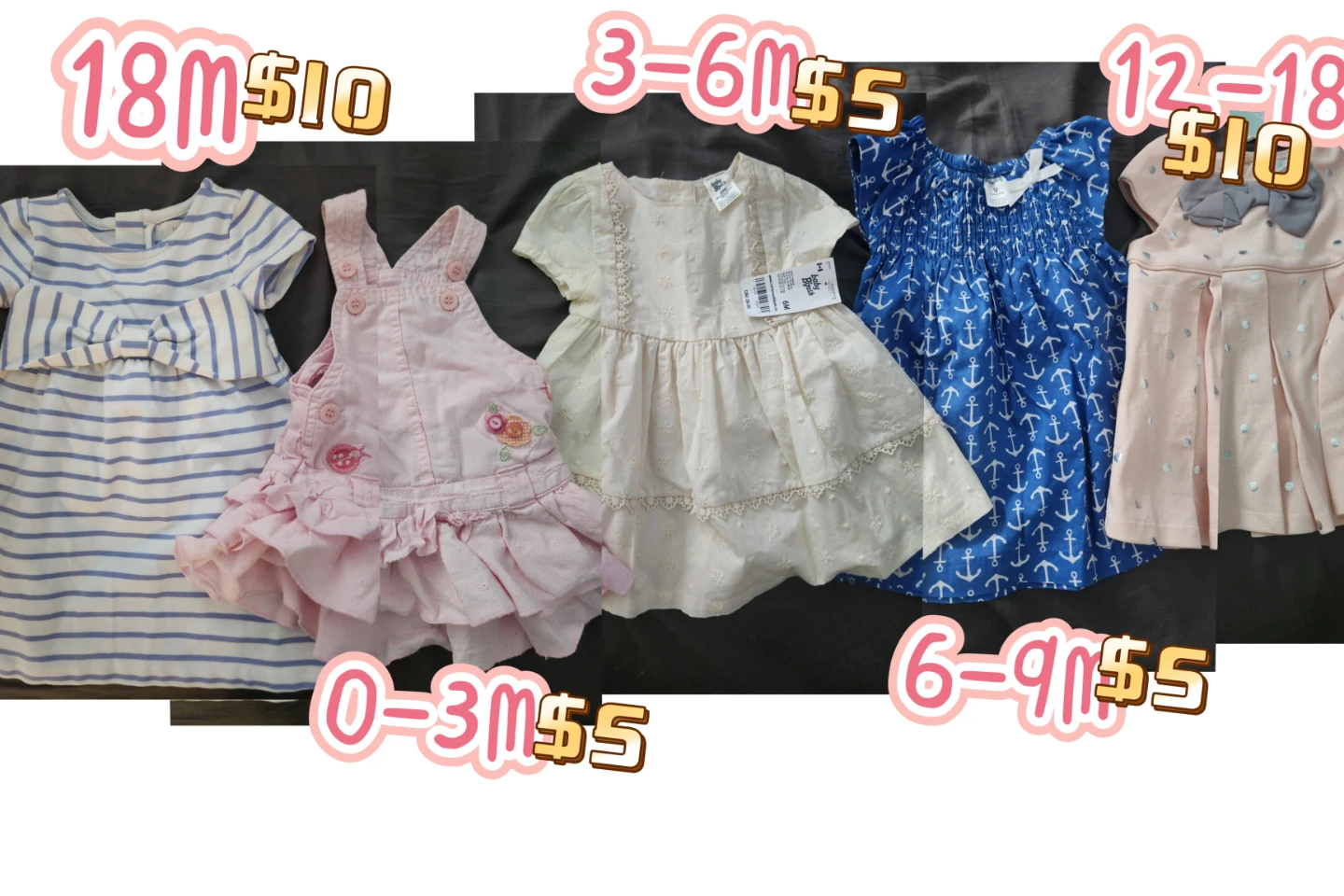 Baby Girl's Dresses (Various Sizes)