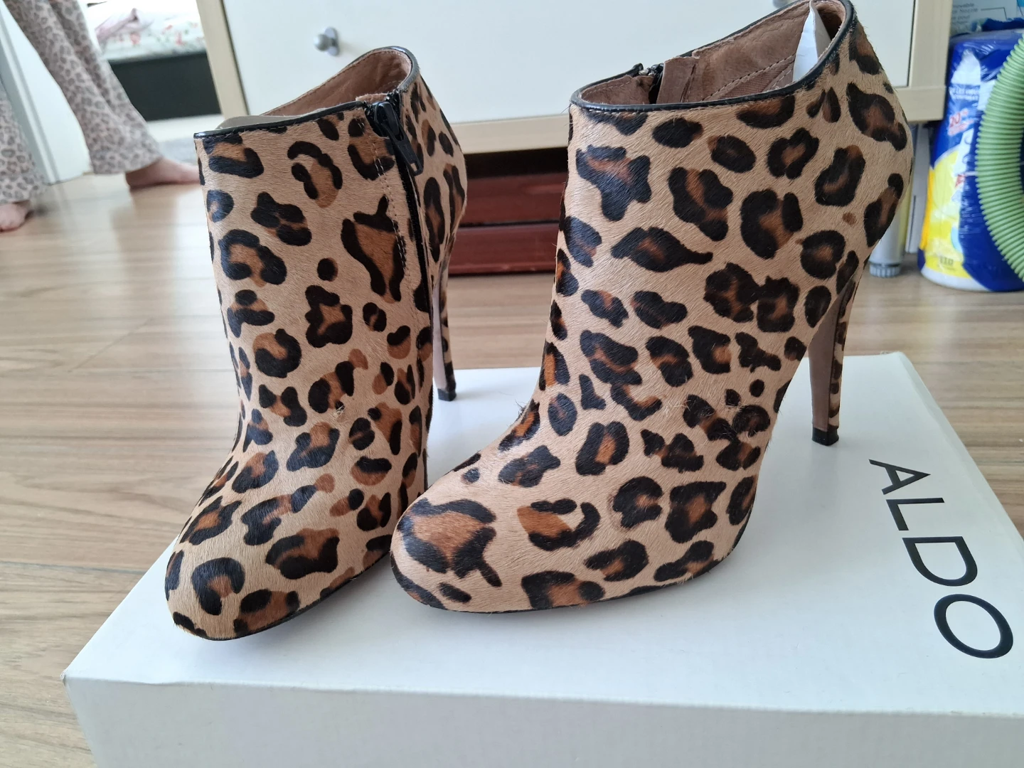 ALDO Gaunt 24 Leopard Print Heeled Ankle Boots!