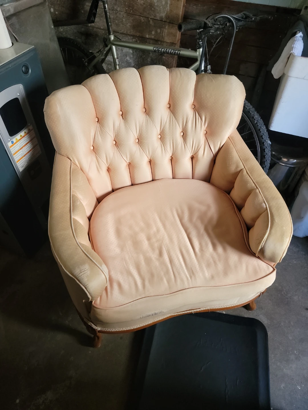 Pink Tufted Accent Chair