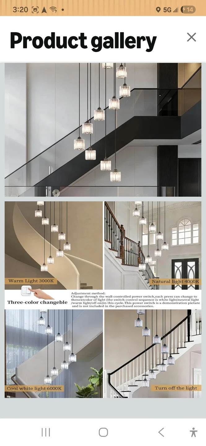Chandelier Staircase Light Fixture - photo 3